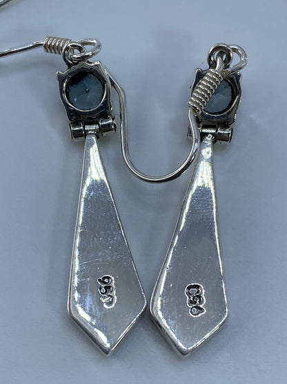 Aretes Geométricos Circonia Azul y Ópalo Verde — Plata 950 — foto 5
