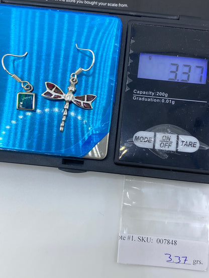 Aretes de Plata con Ópalo de Fuego Multicolor — Taxco 925 — foto 6