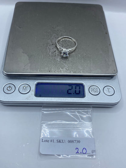 Anillo de Plata Solitario con Circonia Blanca — Taxco 925 — foto 7