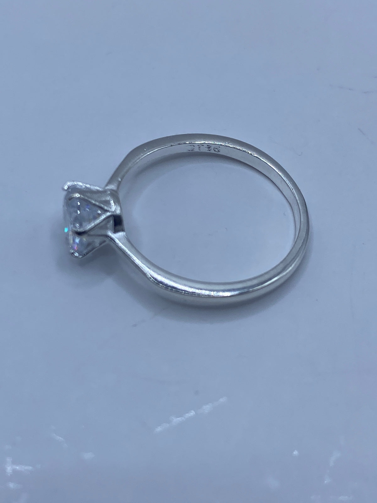 Anillo de Plata Circonia Blanca Solitario — Taxco 925 — foto 5