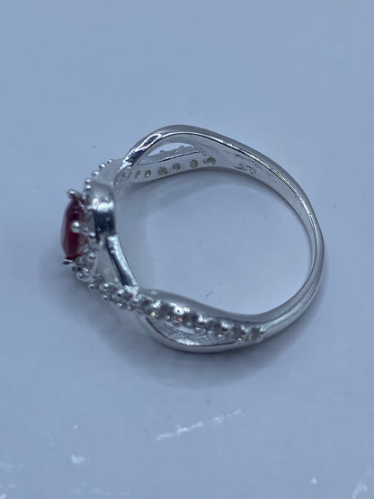 Anillo Plata 925 Circonia Roja con Micro-Circonia — Taxco — foto 5