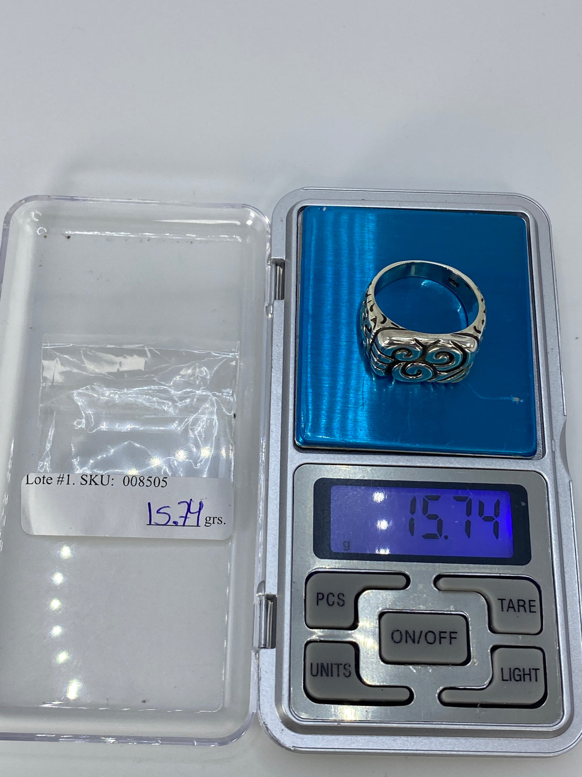 Anillo de Plata Repujada para Hombre — Taxco 950 — foto 7