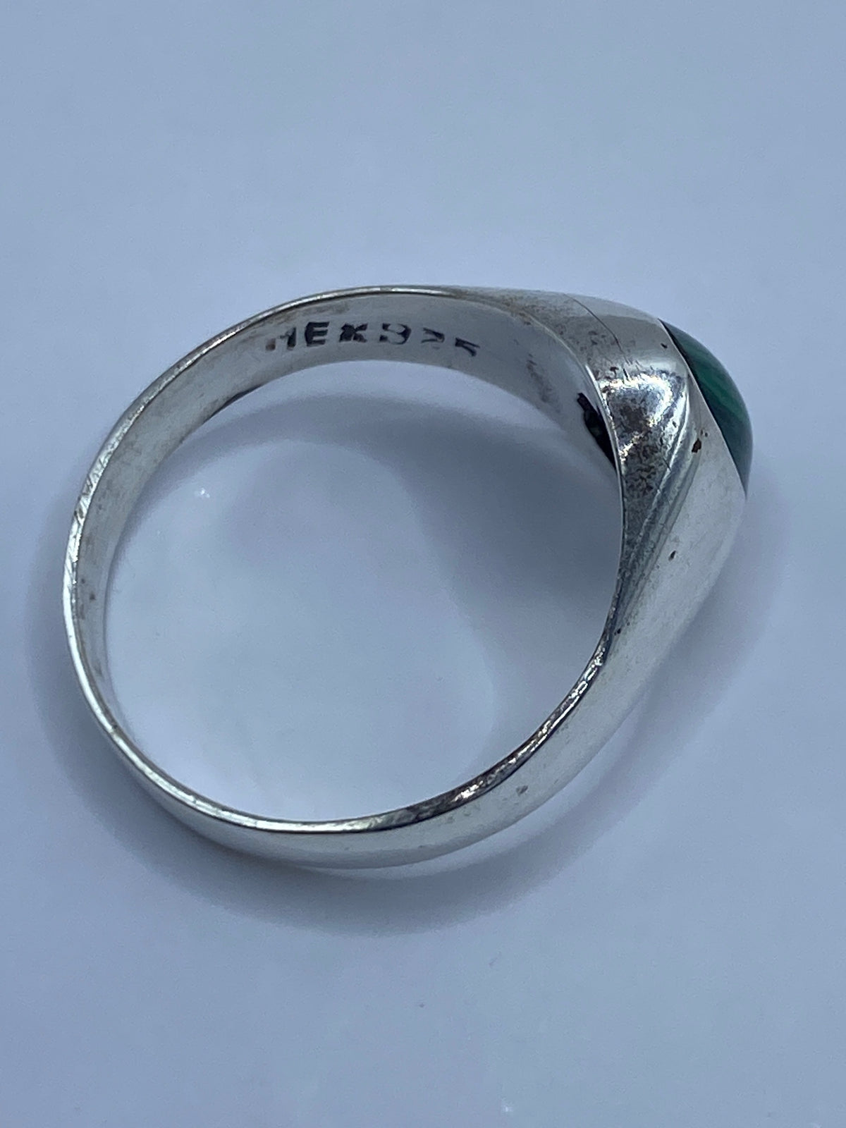 Anillo de Plata 925 con Malaquita — Diseño Minimalista — foto 5