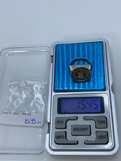 Anillo Calendario Azteca Repujado Plata 950 — Taxco — foto 7