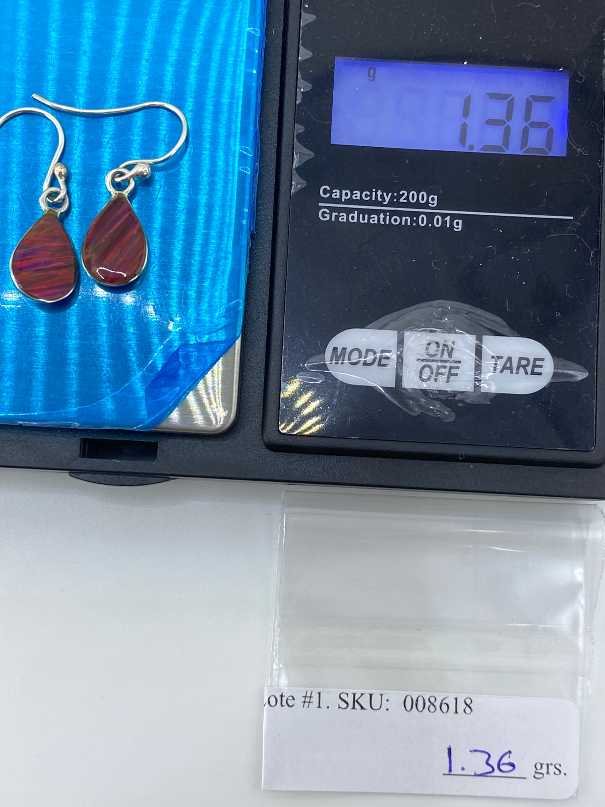 Aretes de Plata con Ópalo de Fuego — Multicolor Taxco — foto 6