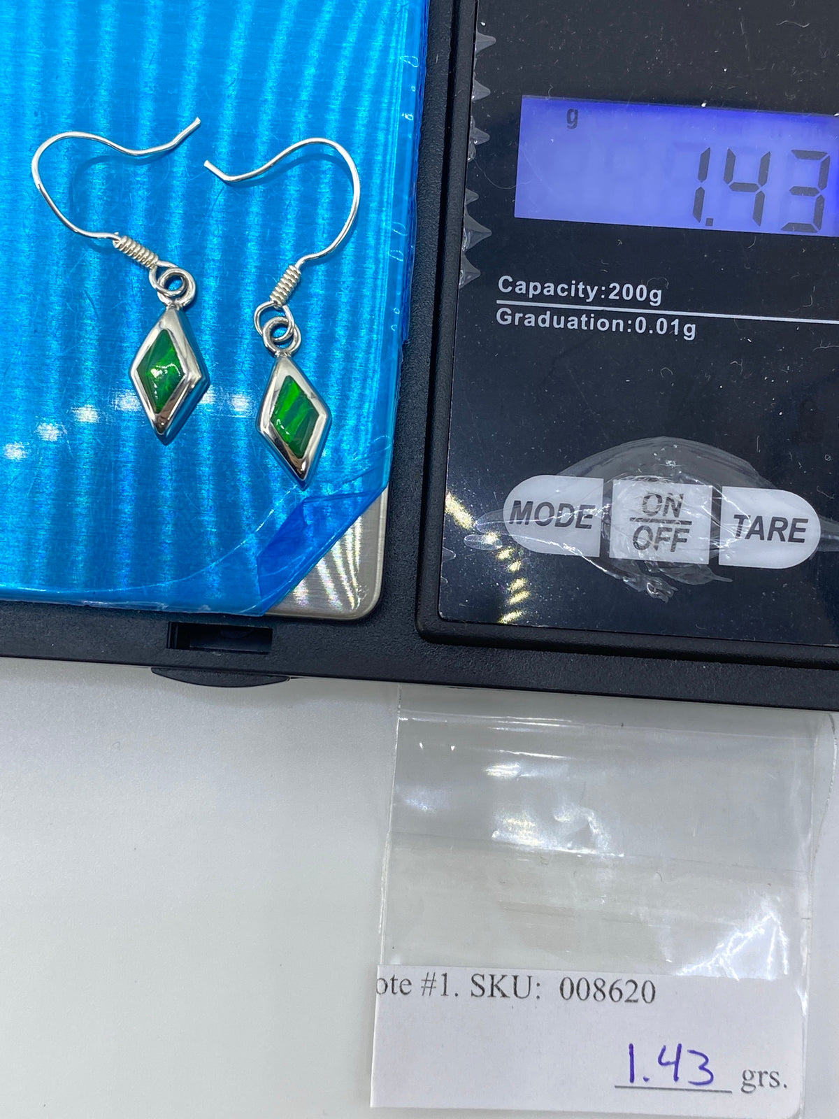 Aretes Ópalo de Fuego Verde Limón Plata 925 — Taxco — foto 6