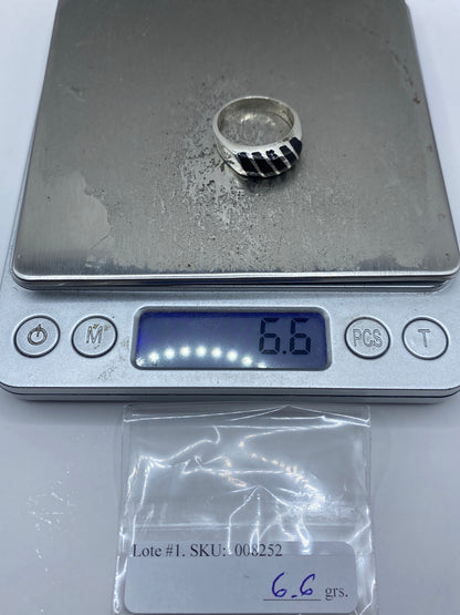 Anillo Unisex de Plata con Ónix Negro — Taxco 925 — foto 7
