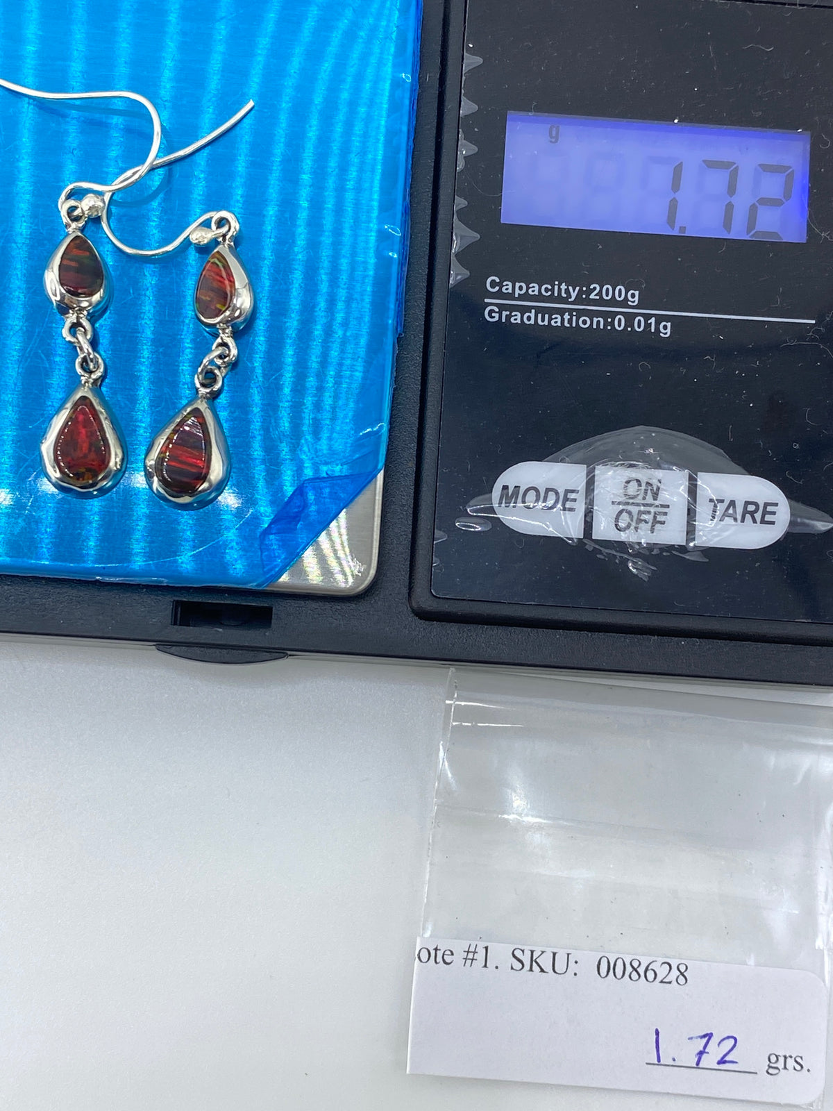 Aretes Ópalo de Fuego Multicolor Plata 925 — Taxco — foto 6