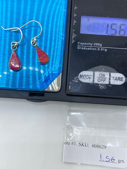 Aretes de Plata con Ópalo de Fuego Rosa — Taxco 950 — foto 6