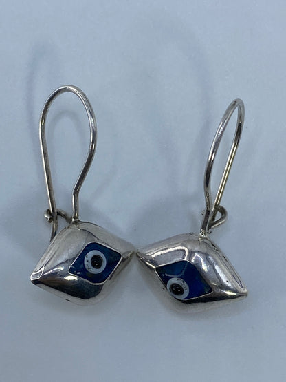 Aretes Plata Ojo Azul Cielo — Taxco 925 — foto 5
