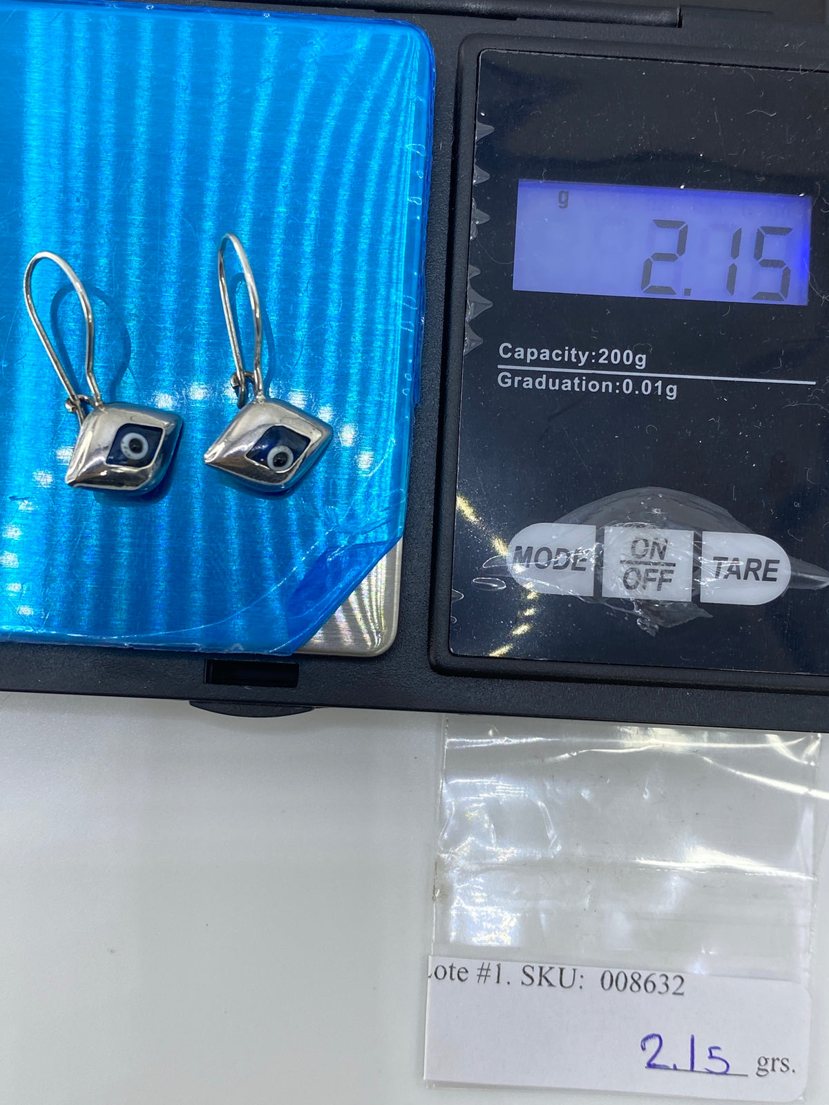Aretes Plata Ojo Azul Cielo — Taxco 925 — foto 6
