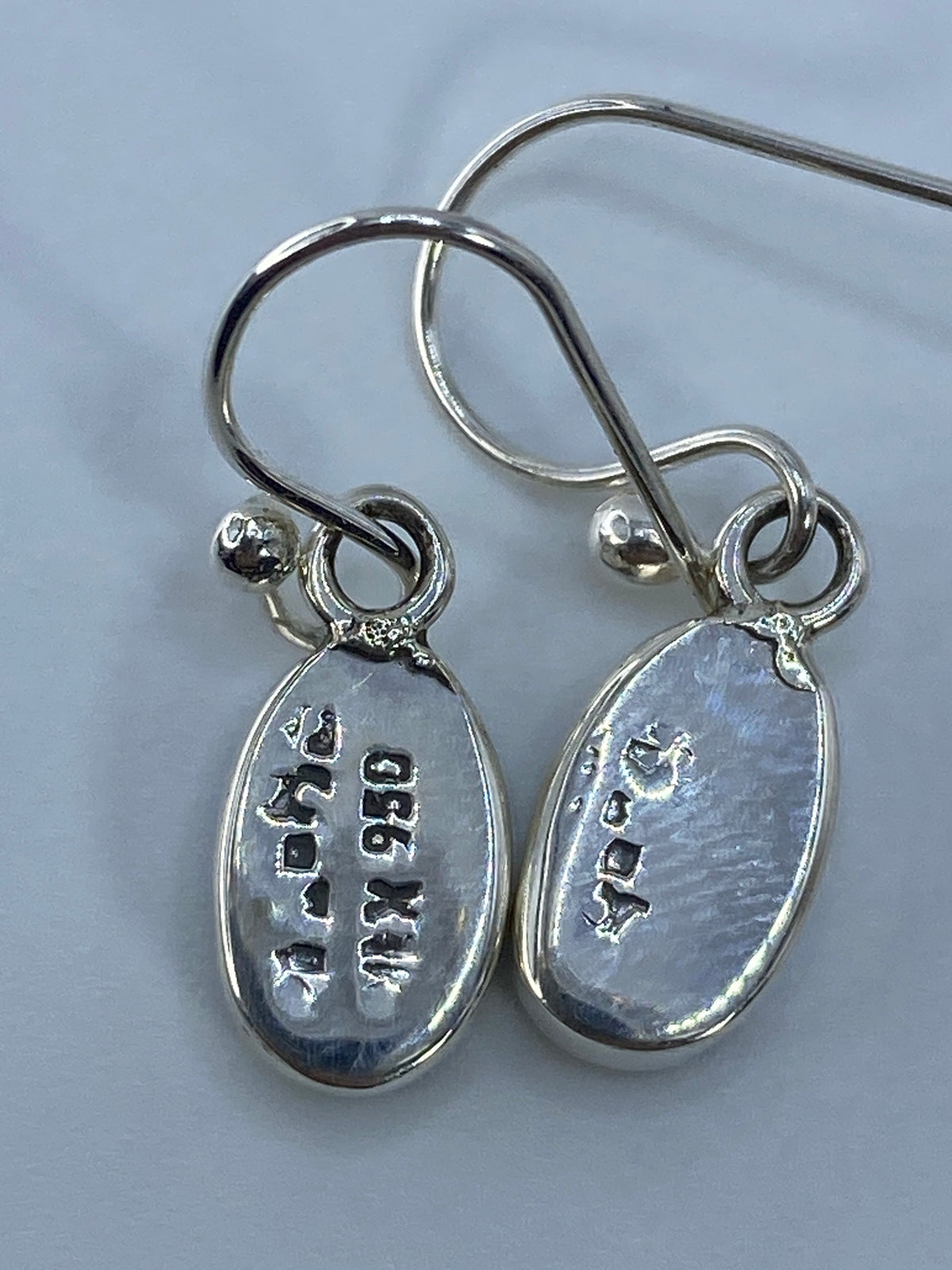 Aretes Ópalo de Fuego Verde Olivo Plata 950 — Taxco — foto 5