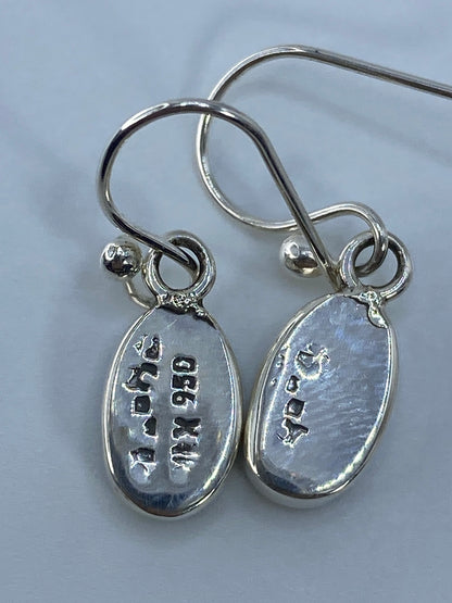 Aretes Ópalo de Fuego Verde Olivo Plata 950 — Taxco — foto 5