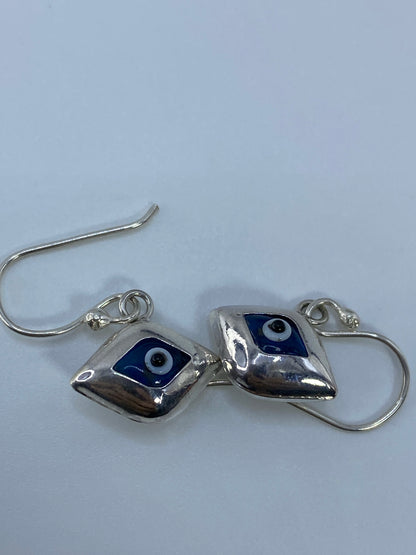 Aretes Plata Ojo Protector Azul Cielo — Taxco 925 — foto 5