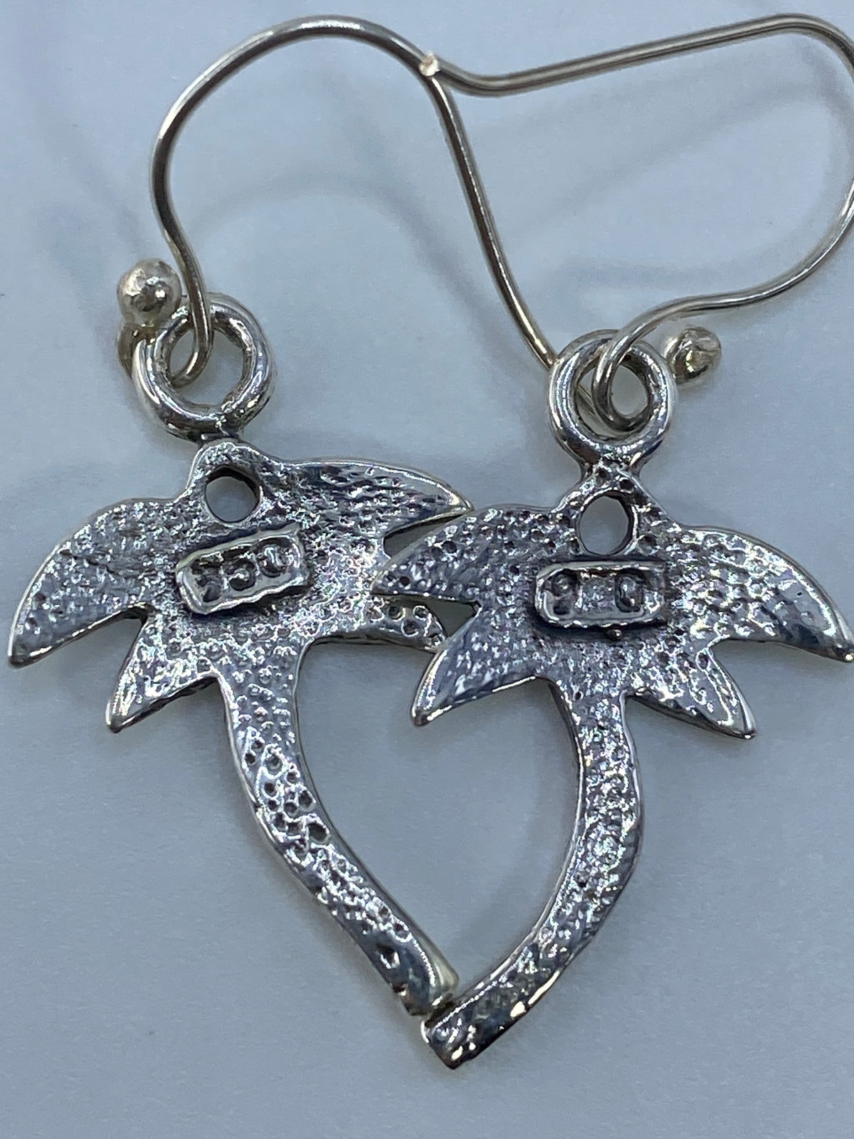 Aretes Palmera de Plata 950 con Ópalo de Fuego — foto 5