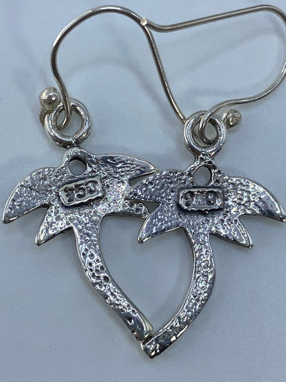 Aretes Palmera de Plata 950 con Ópalo de Fuego — foto 5