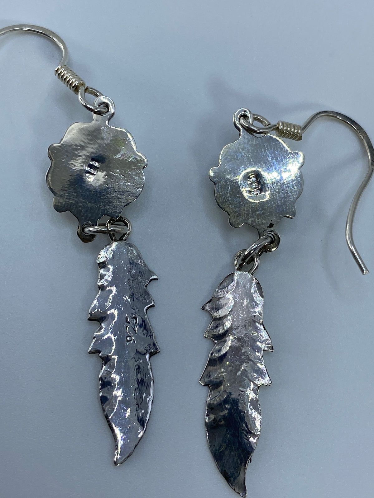 Aretes de Plata con Circonia Amarilla y Hoja — Taxco 925 — foto 5