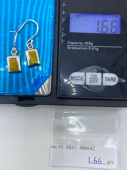 Aretes Plata Ópalo de Fuego Amarillo — Taxco 925 — foto 6