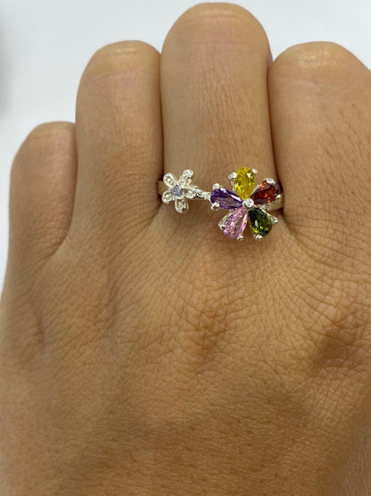 Anillo de Plata Floral con Circonia — Taxco 925 — foto 6