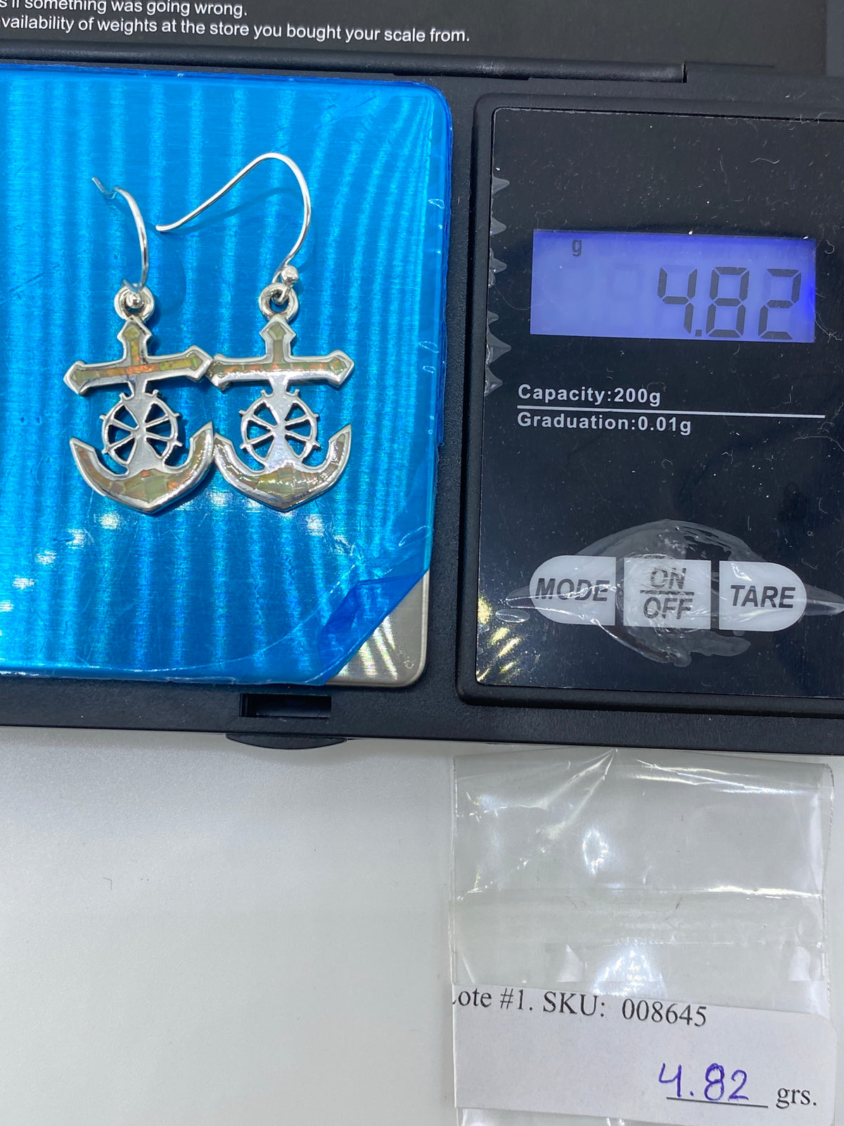 Aretes de Plata 950 con Opalo de Fuego — Taxco — foto 6