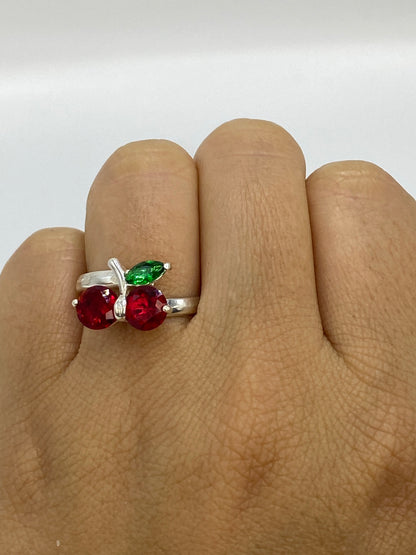 Anillo Cereza de Plata con Circonia Roja — Taxco 925 — foto 6