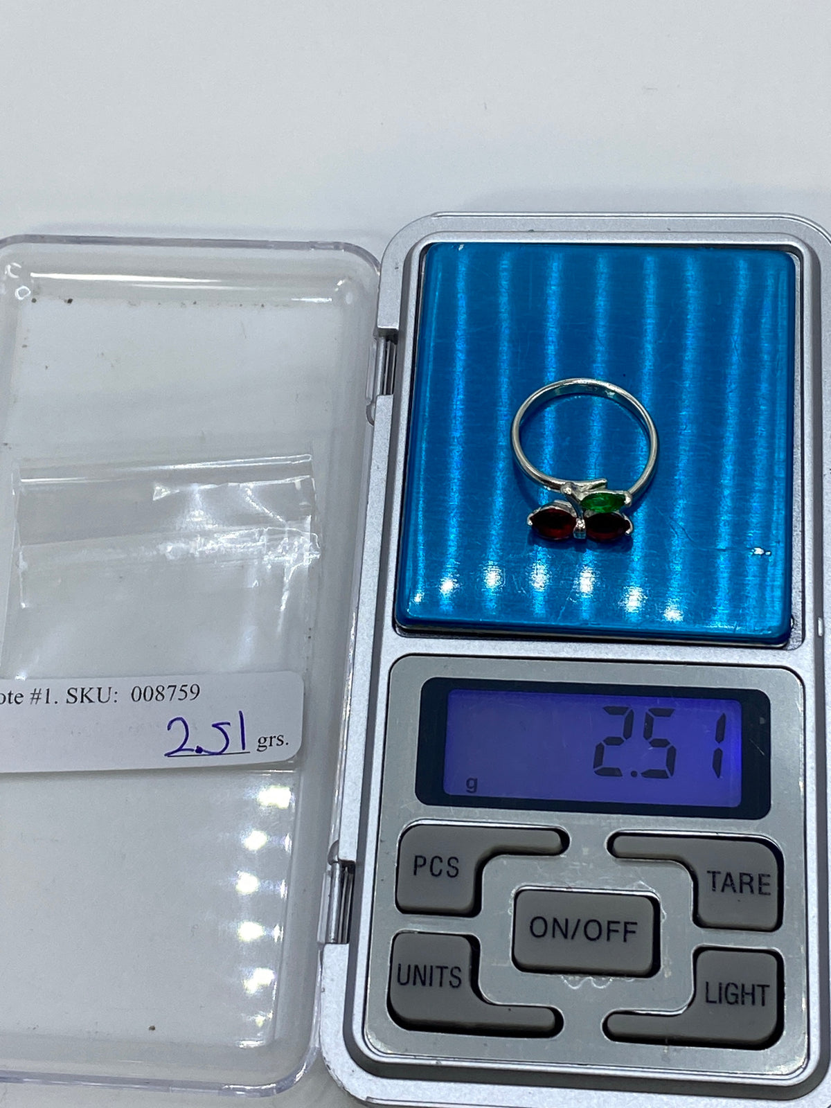 Anillo Cereza de Plata con Circonia Roja — Taxco 925 — foto 7