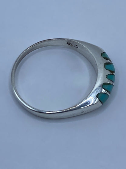 Anillo de Plata Turquesa Azul Cielo — Taxco 925 — foto 5