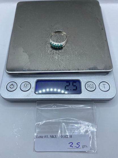 Anillo de Plata Turquesa Azul Cielo — Taxco 925 — foto 7