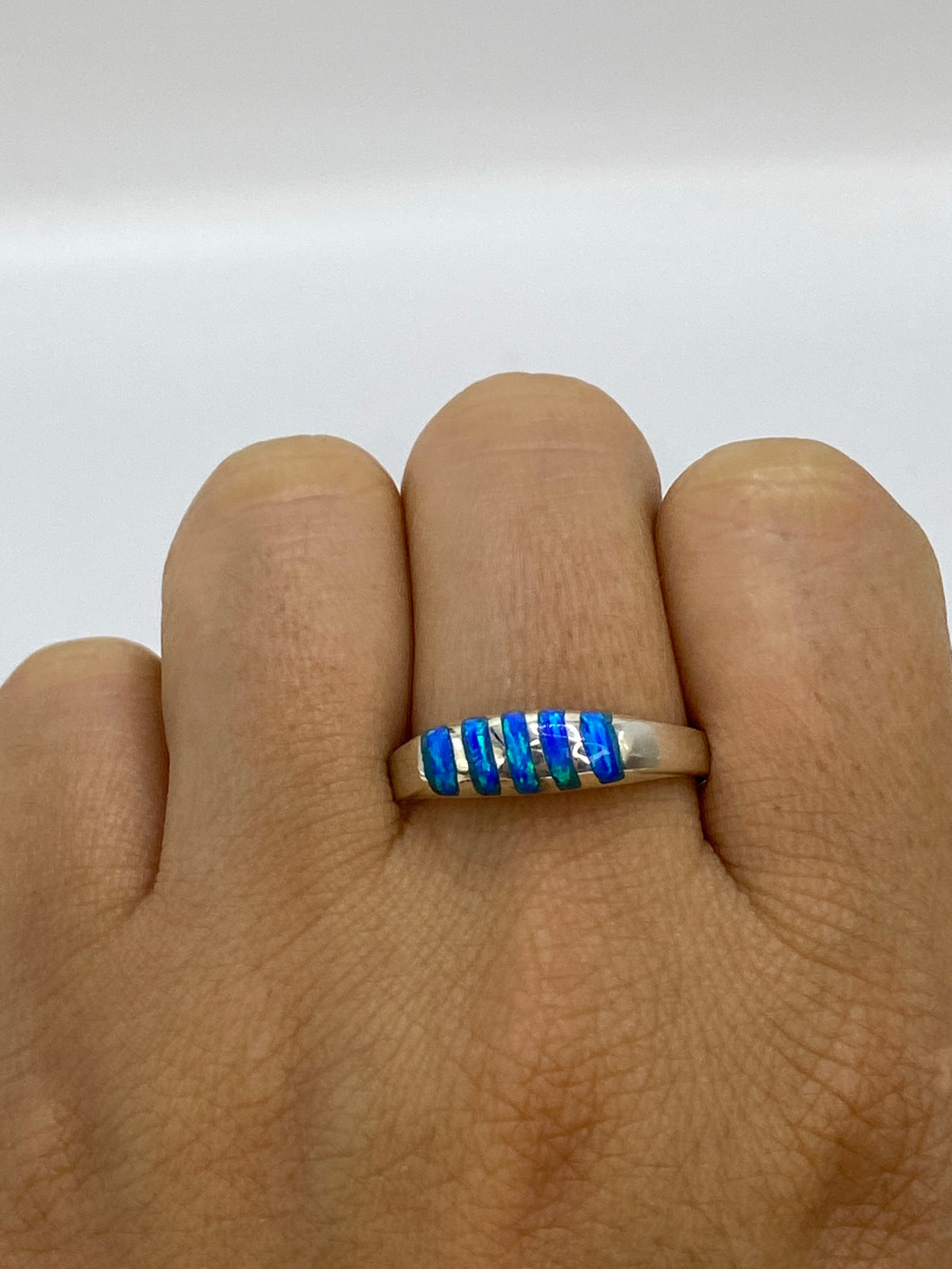 Anillo de Plata con Ópalo de Fuego Engastado — Taxco 925 — foto 6