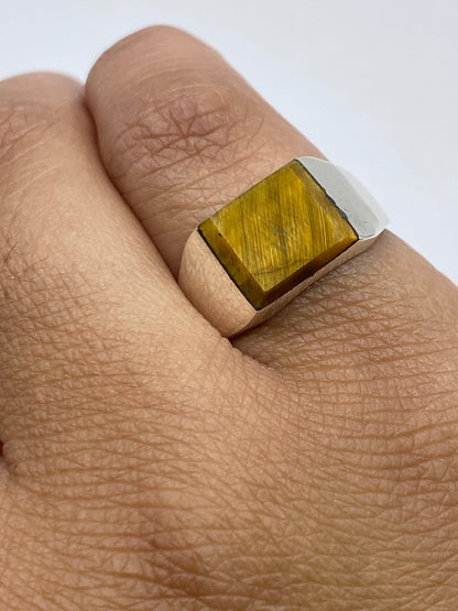 Anillo de Plata con Ojo de Tigre Café — Taxco 925 — foto 6
