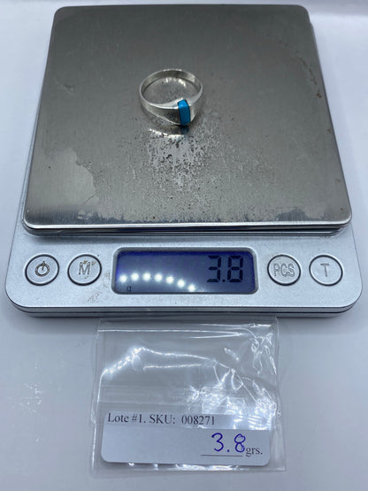 Anillo de Plata con Turquesa Azul Cielo — Taxco 925 — foto 6