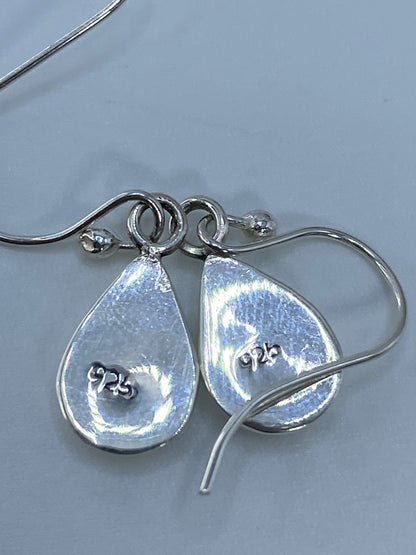 Aretes de Plata con Ópalo de Fuego Naranja — Taxco 925 — foto 5