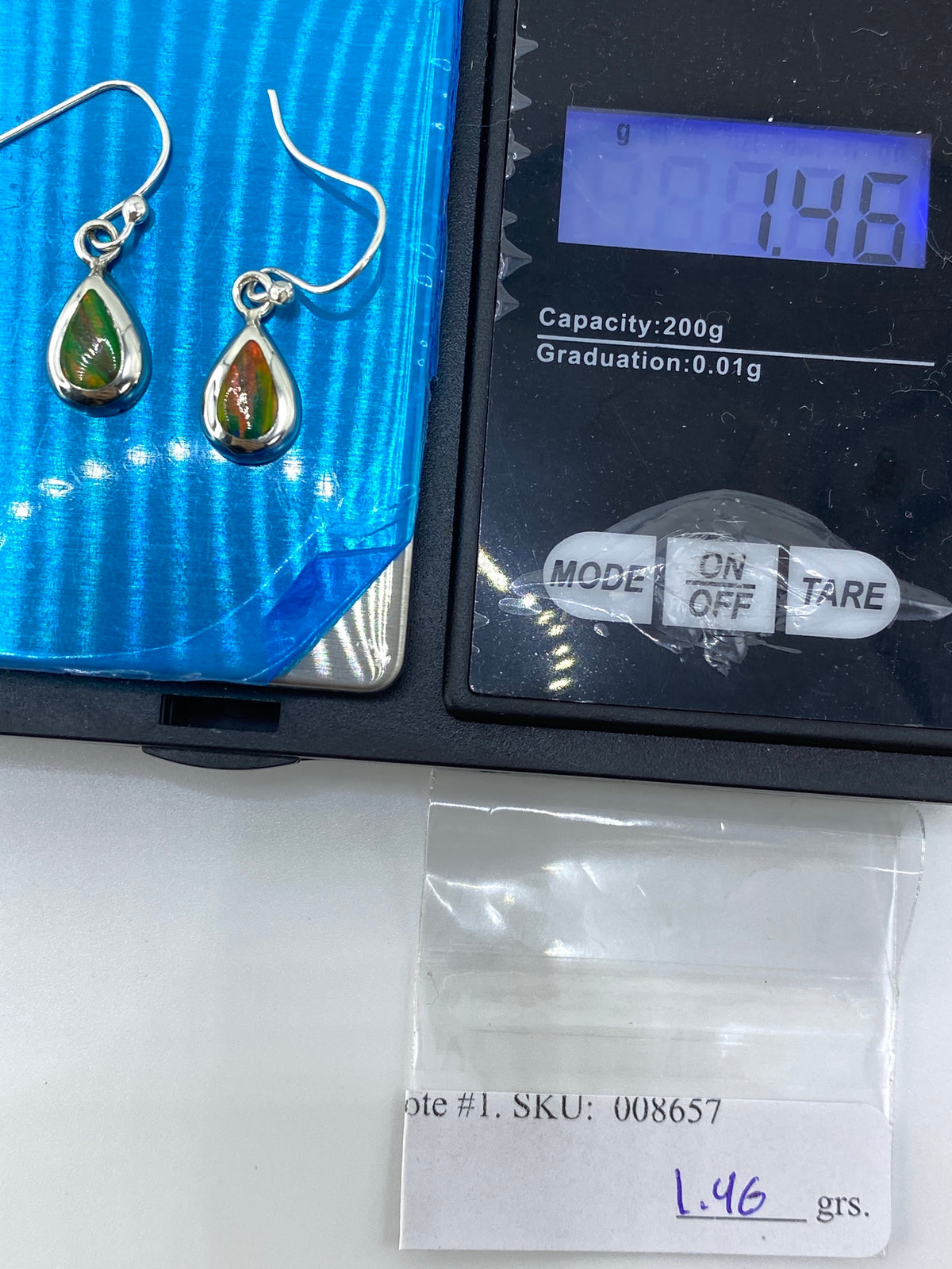 Aretes de Plata con Ópalo de Fuego Naranja — Taxco 925 — foto 6