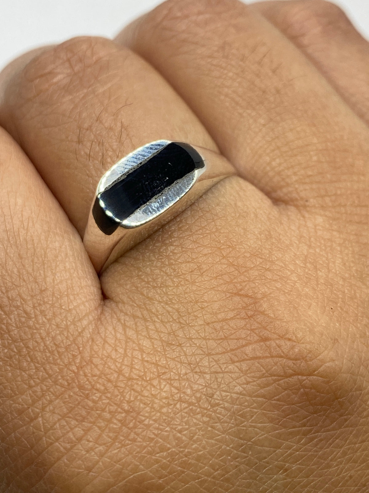 Anillo de Plata con Ónix Negro — Taxco 925 — foto 6
