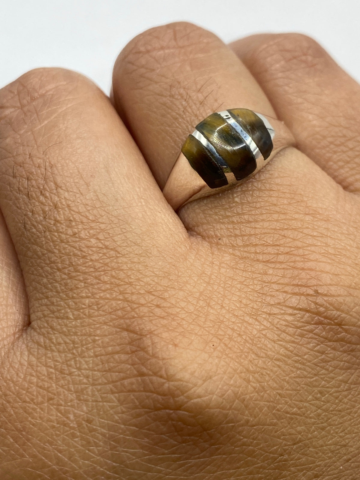 Anillo de Plata con Ojo de Tigre — Taxco 925 — foto 6