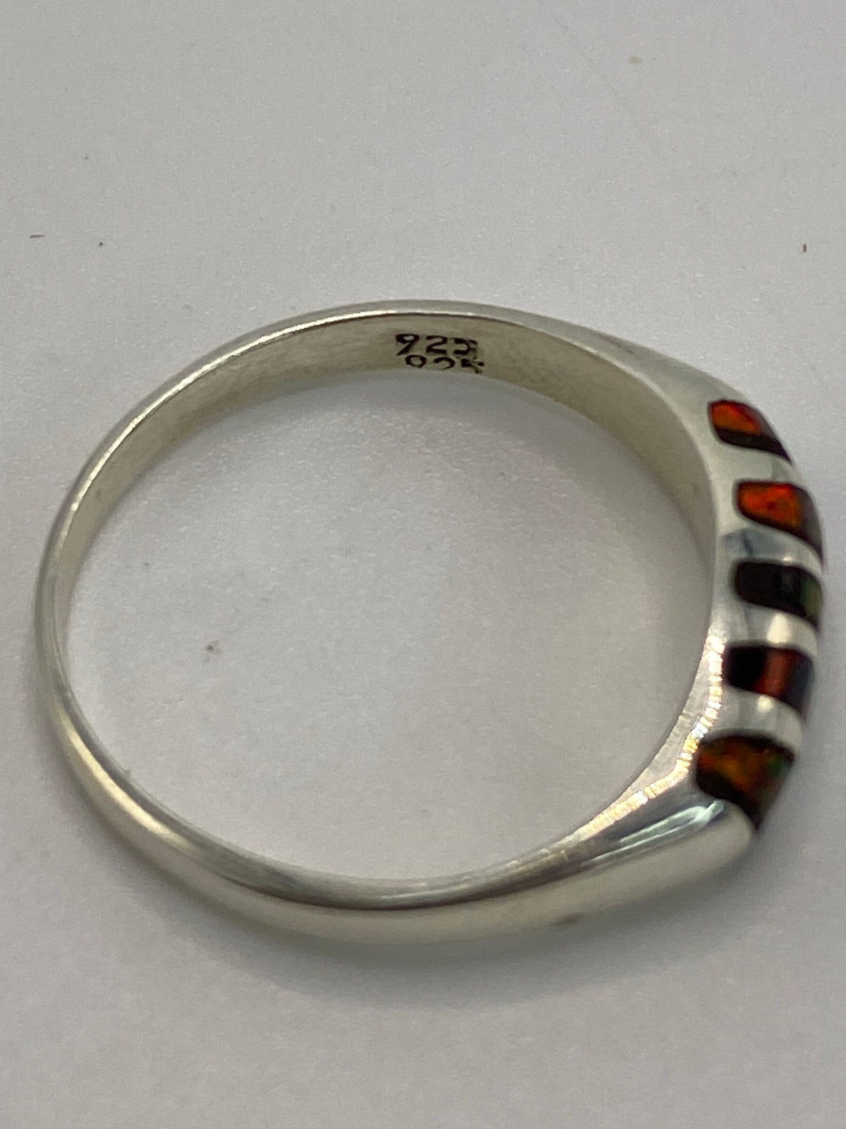 Anillo de Plata con Ópalo de Fuego Multicolor — Taxco 925 — foto 5