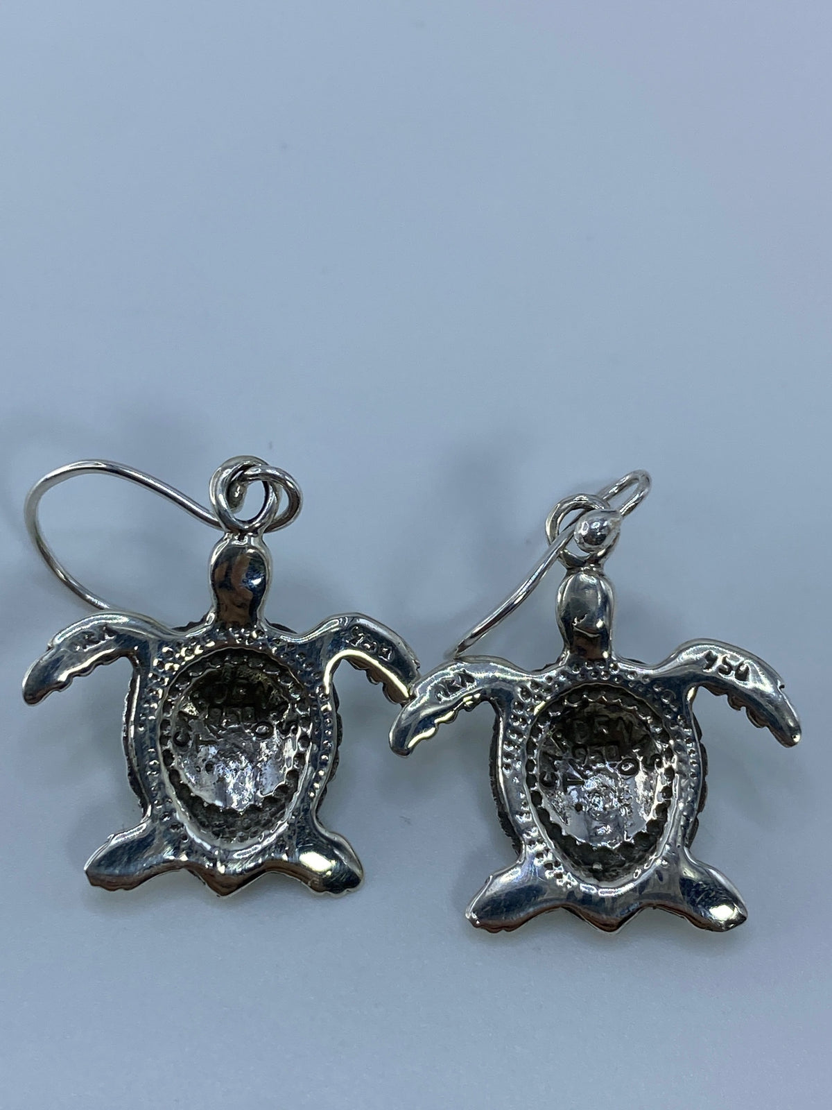 Aretes de Plata Tortuga Marina con Ópalo de Fuego — foto 5