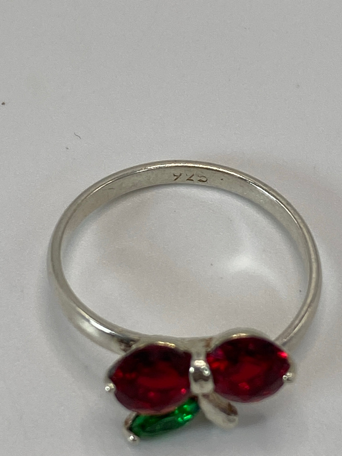 Anillo Solitario Circonia Roja de Plata 925 — Taxco — foto 5