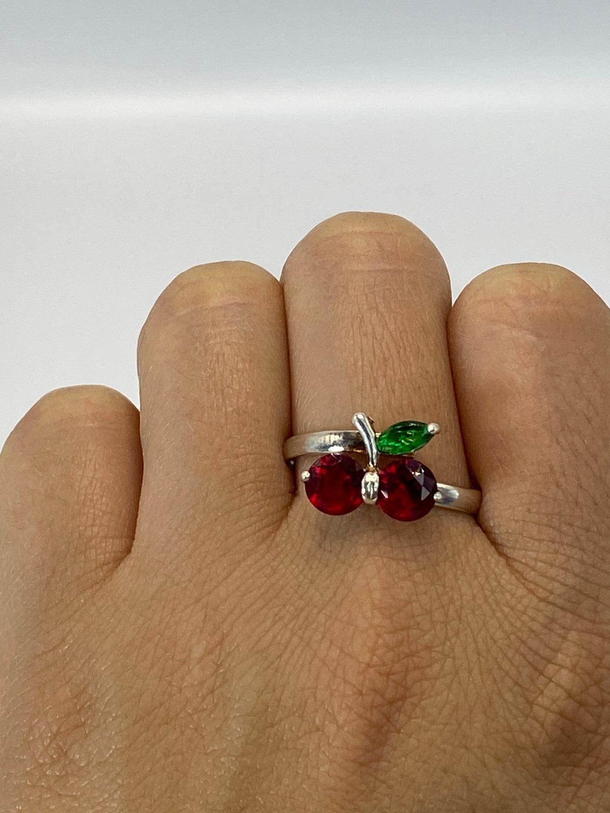 Anillo Solitario Circonia Roja de Plata 925 — Taxco — foto 6