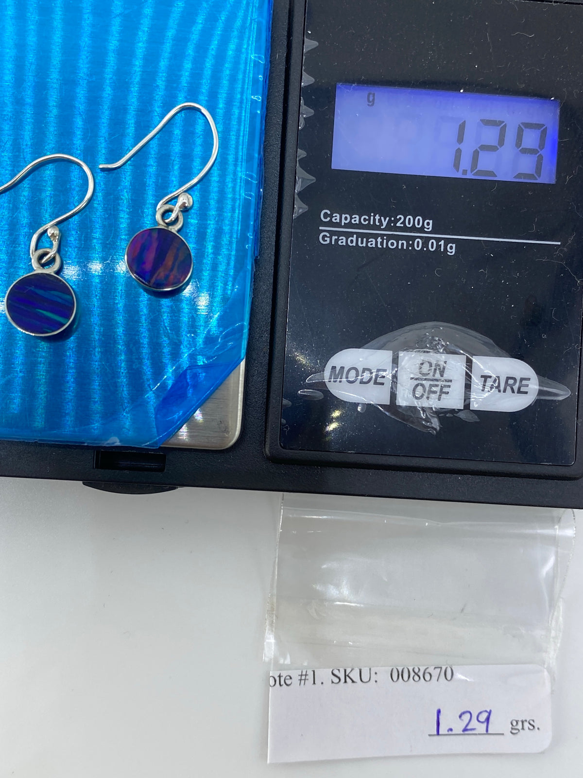 Aretes de Plata con Ópalo de Fuego Multicolor — Taxco — foto 6