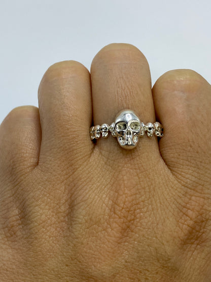 Anillo de Plata Calavera Fundida — Taxco 950 — foto 6