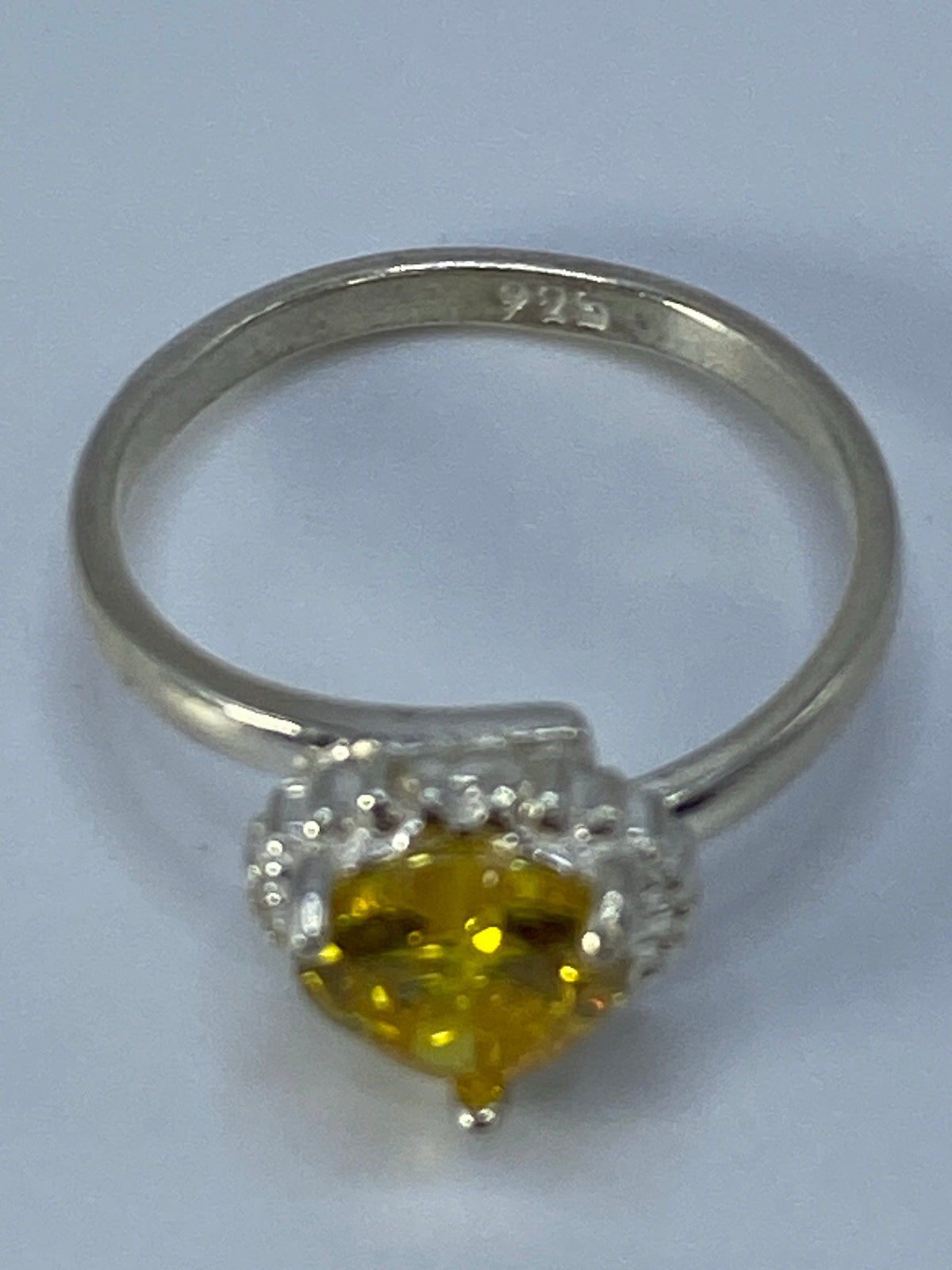 Anillo Solitario Circonia Amarillo Plata 925 — Taxco — foto 5