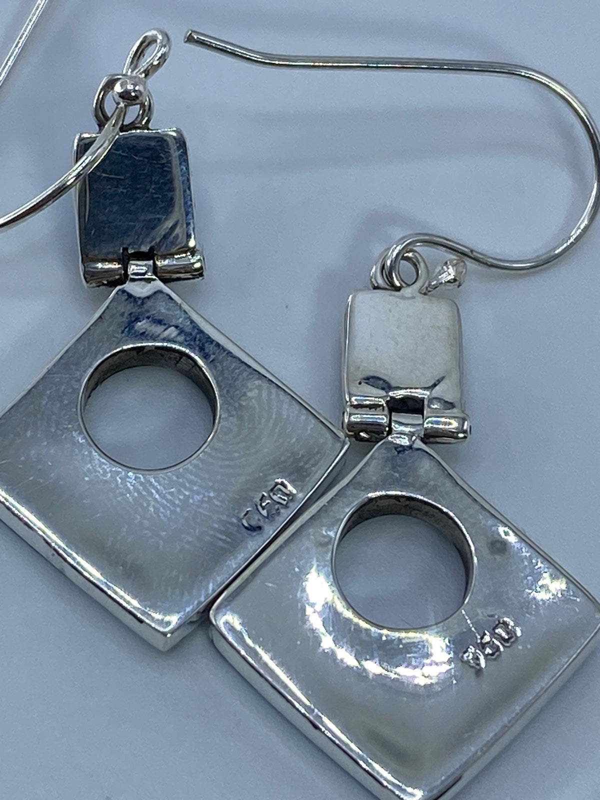Aretes de Plata con Ópalo de Fuego Verde Olivo — Taxco 950 — foto 5