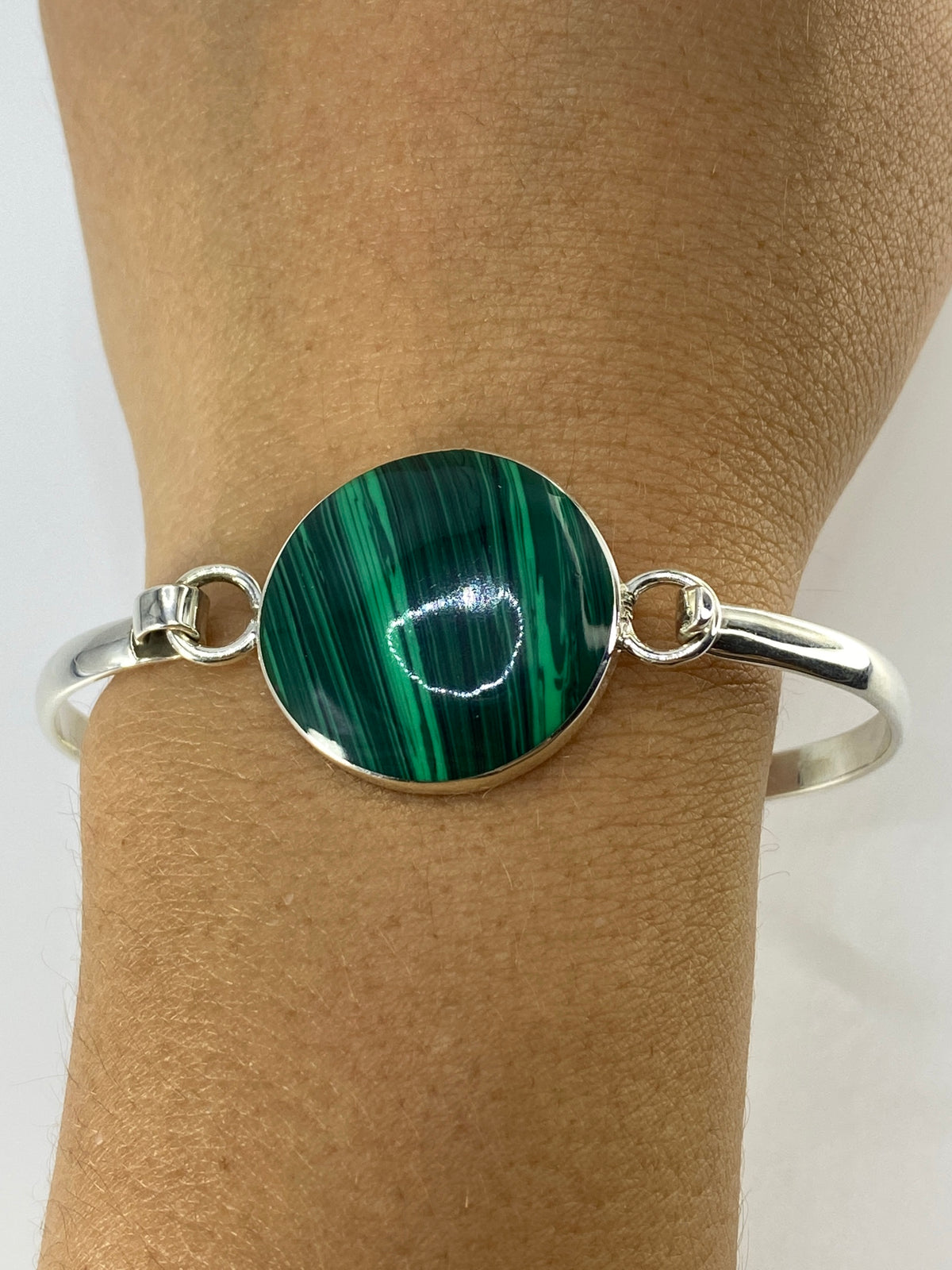 Brazalete de Plata 950 con Malaquita — Taxco — foto 6