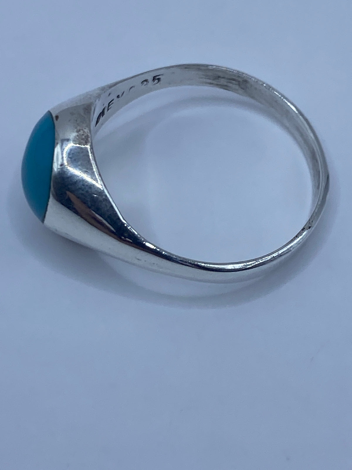 Anillo de Plata con Turquesa Azul Cielo — Taxco 925 — foto 5