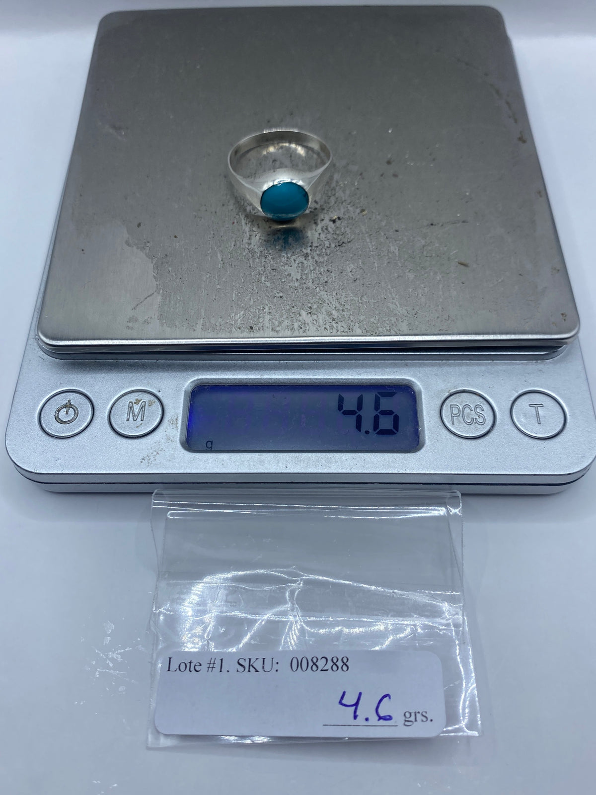 Anillo de Plata con Turquesa Azul Cielo — Taxco 925 — foto 7