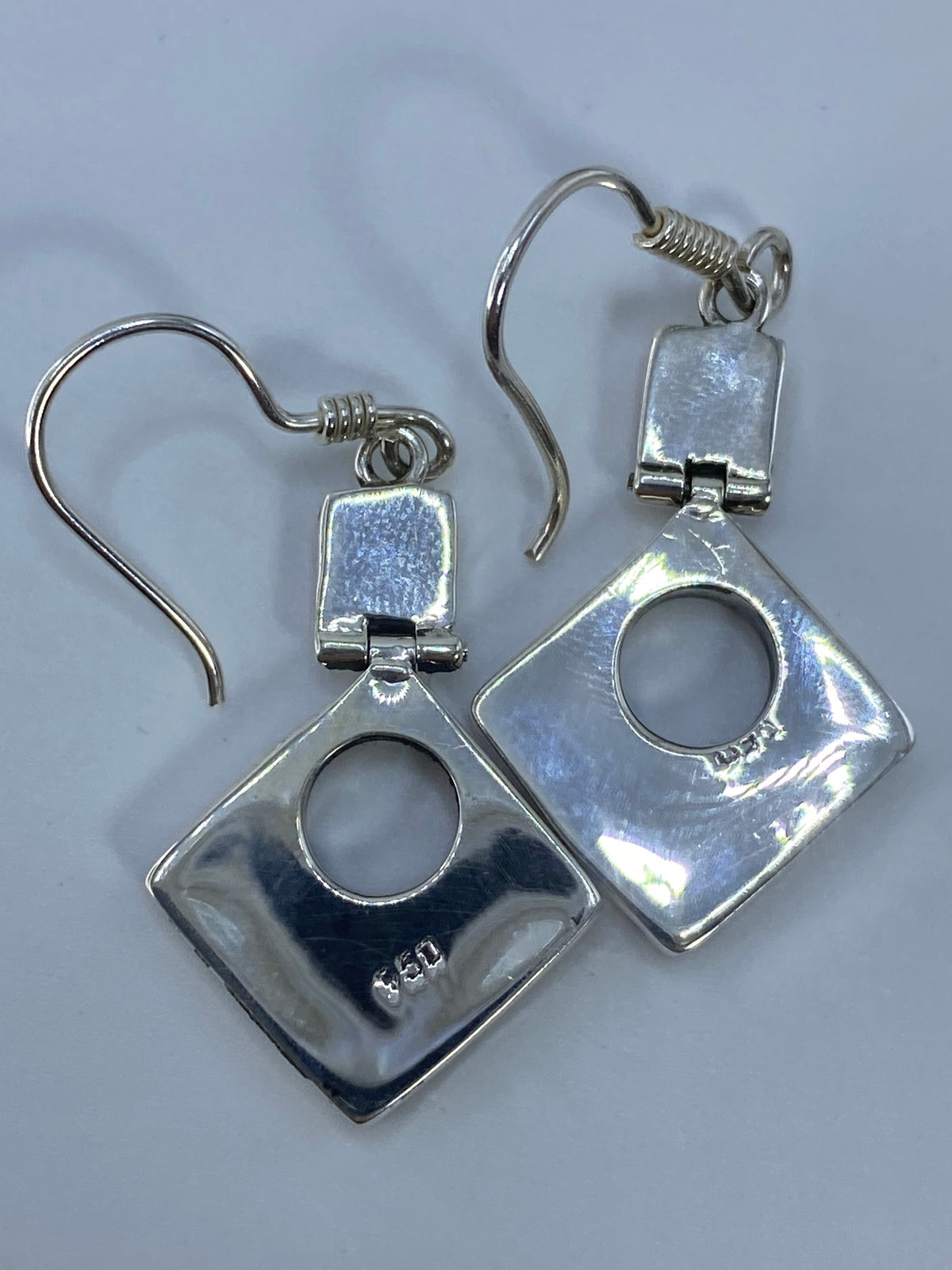 Aretes de Plata 950 con Ópalo de Fuego Rojo — Taxco — foto 5