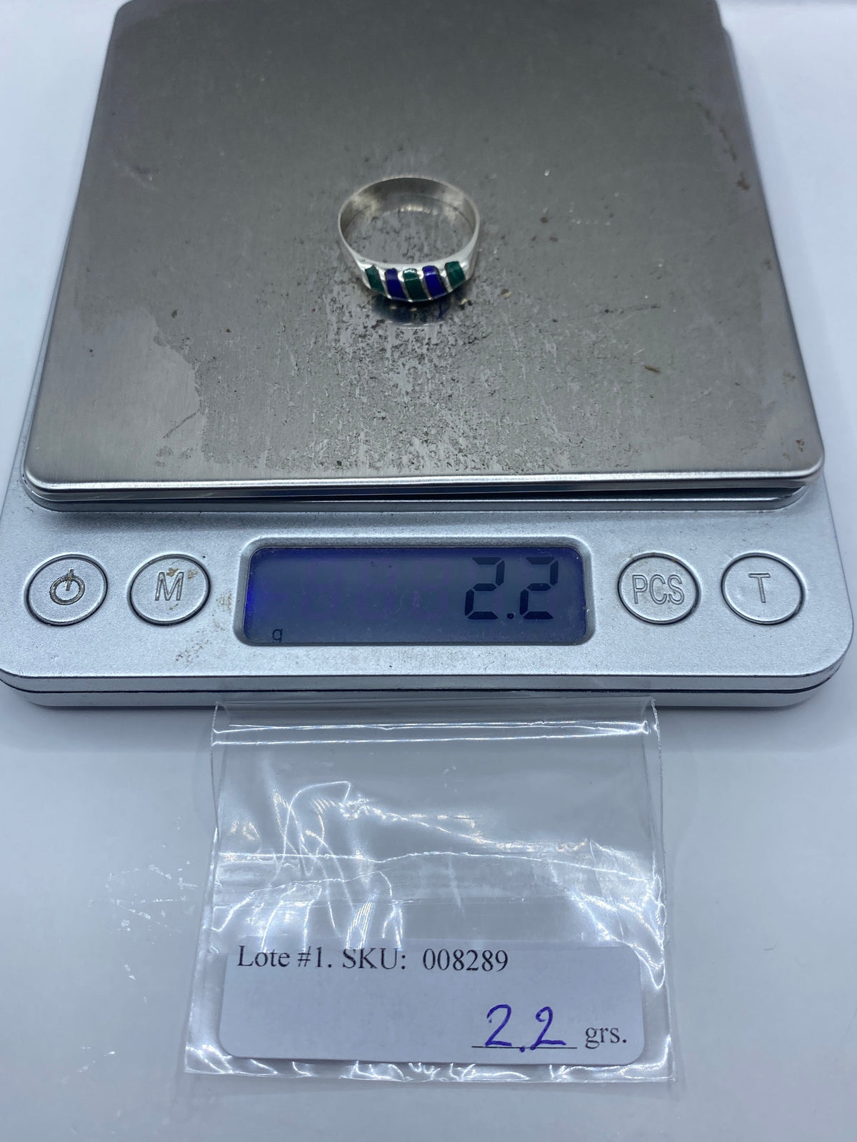 Anillo de Plata con Malaquita y Lapislázuli — Taxco 925 — foto 7