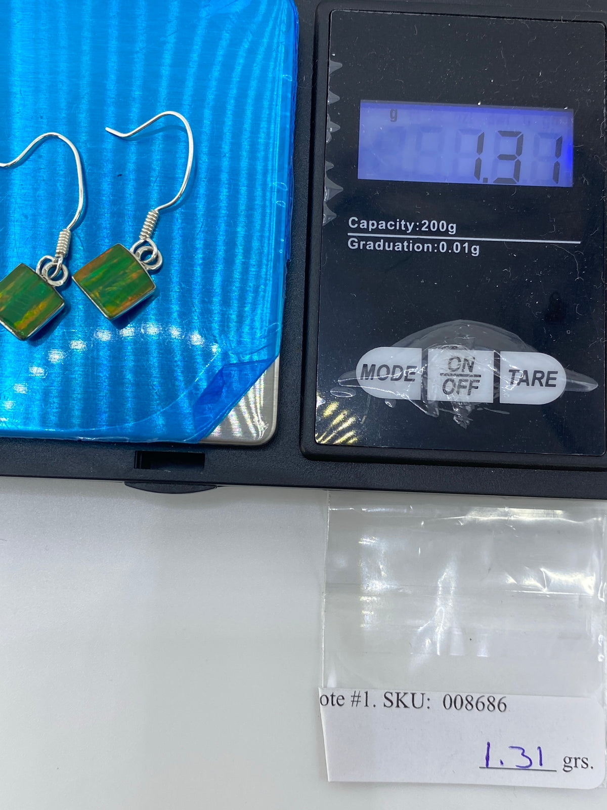 Aretes de Plata con Ópalo de Fuego Naranja — Taxco 925 — foto 6