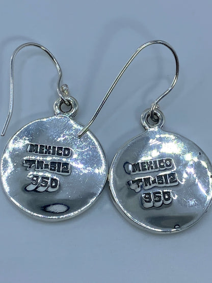 Aretes de Plata con Ópalo de Fuego Verde Olivo — Taxco 950 — foto 5